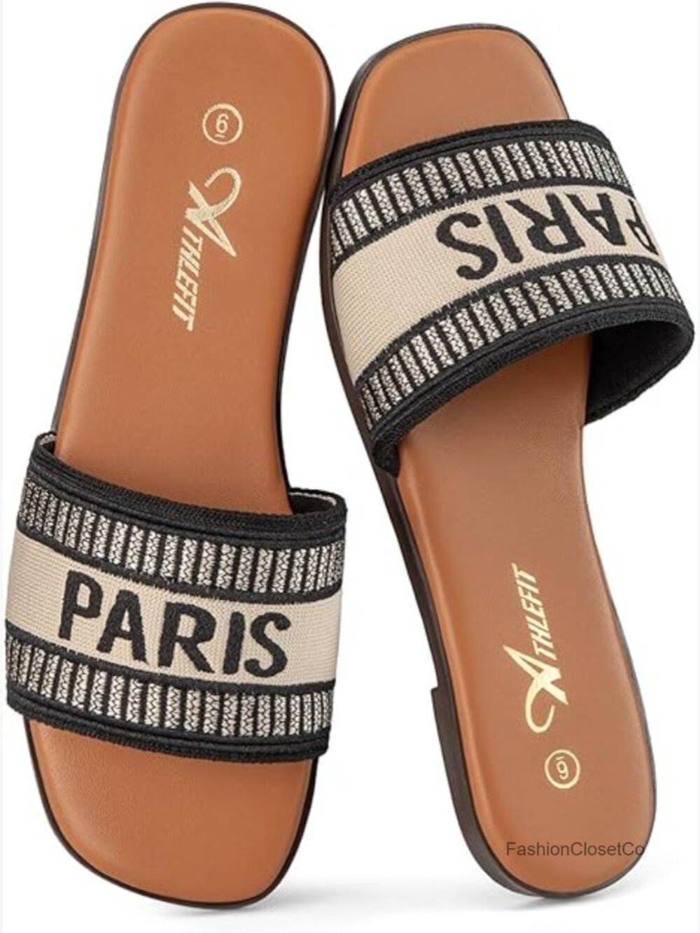 Women's Slide Sandals Dressy Slip On Flat Sandals Summer Fashion
